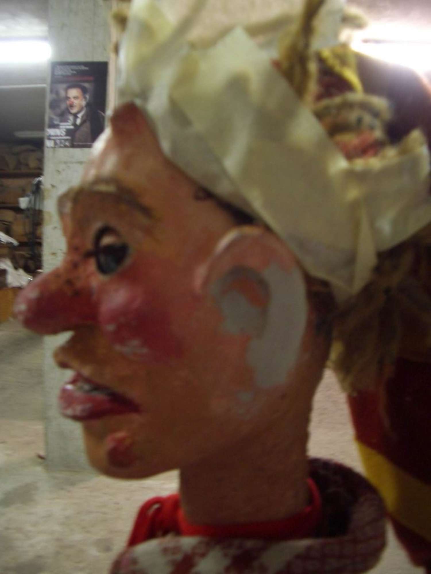 Sandrone durante il restauro